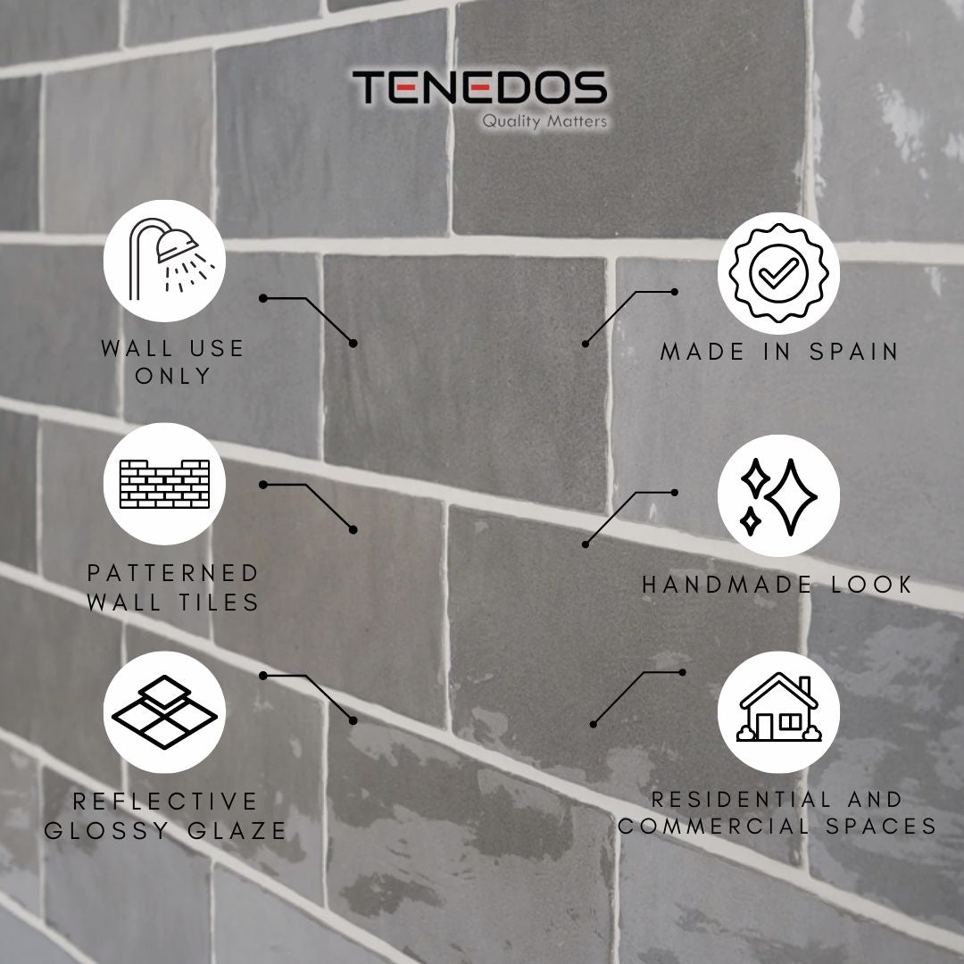 Tenedos HTC184 Ceramic Subway Wall Tile Handmade Look Glossy Glaze for Backsplash Kitchen, Bathroom Shower, Accent Wall (1, Desert Taupe)
