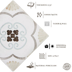 Tenedos HTC330 Nova Premium Porcelain Tile- Box of 34 Tiles