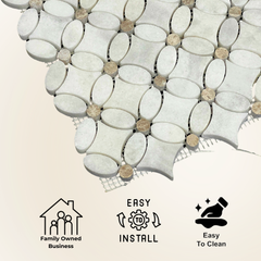 Tenedos Timeless Petals Mosaic Tile 1 piece
