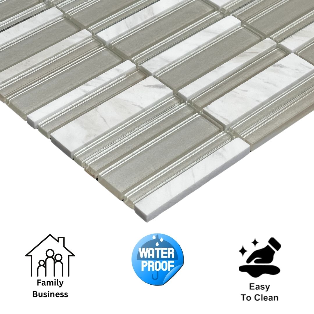 Tenedos HTC197 Sierra Luxe Mosaic Glass Mosaic Tile