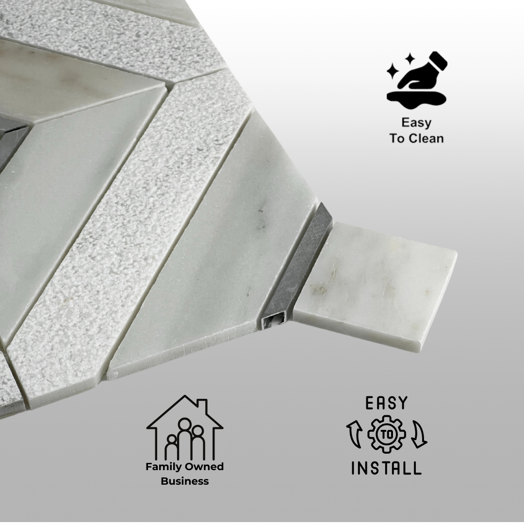 Tenedos Sapphire Silver 12 in. x 12 in. Honed Marble Floor and Wall Tile- 1 piece
