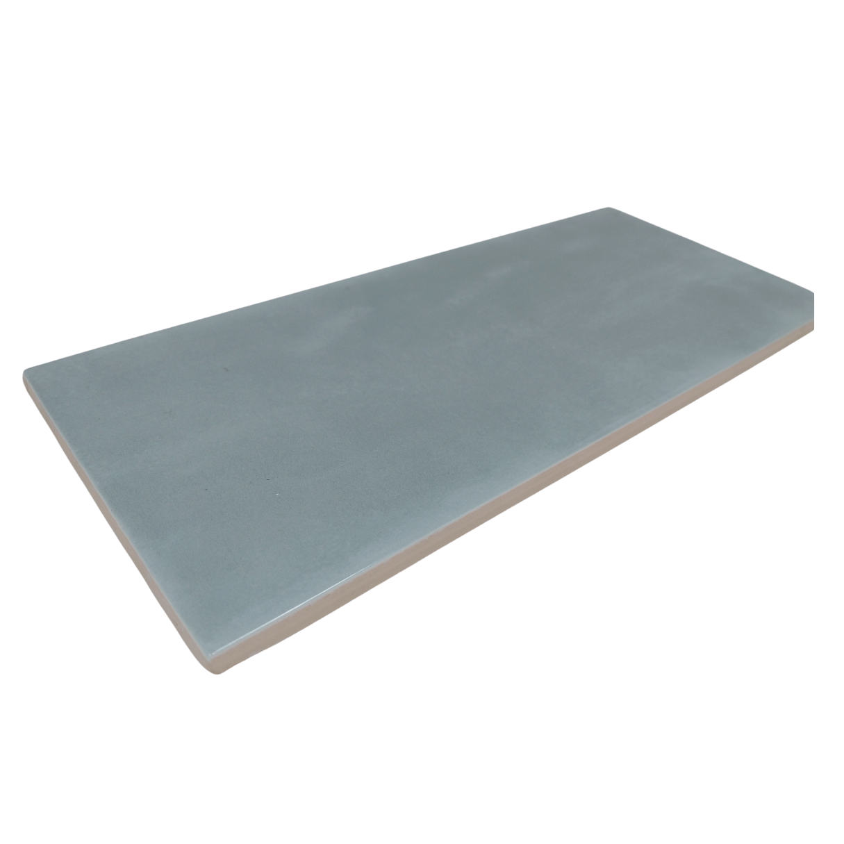 TRCD-MLC-4X10 Santorini Blue Gray 4 1/4x10 Glossy Ceramic Wall Tile Backsplash for Kitchen, Bathroom, Fireplace, Accent Decor