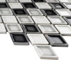 Handmade-Style Gray Diamond Porcelain Wall Tile – For Backsplash & Accent Walls