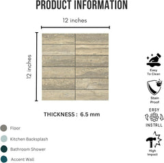Tenedos Italian Travertine Look Beige Porcelain Tile – 12x12 Satin Finish for Wall, Floor, Bathroom, and Kitchen (5 Sheets, 5 Sqft Total Coverage)