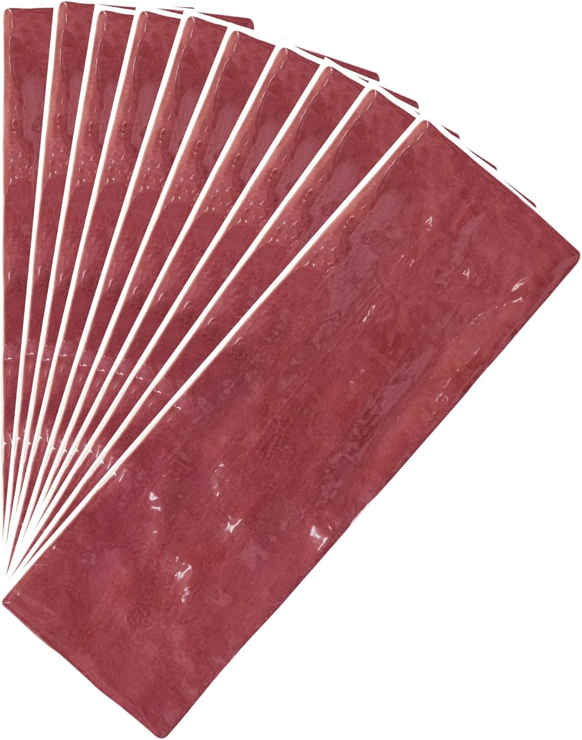 Tenedos HTCFD 2.5x8 Glossy Handmade Look Ceramic Wall Tile – Spanish Zellige Style Subway Tile for Kitchen Backsplash, Bathroom, and Fireplace (1 Box, 38 Pieces, 5.32 Sqft Coverage)