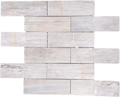 Elegant Cream & Stone Blend Rectangular Marble Panels – Natural Stone Wall Covering for Design, Decorative Surface
