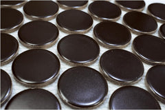 Tenedos 2" Matte Grande Penny Round Porcelain Mosaic Tile for Bathroom, Shower, Kitchen Backsplash, Wall, Floor, Café, Restaurant, Commercial