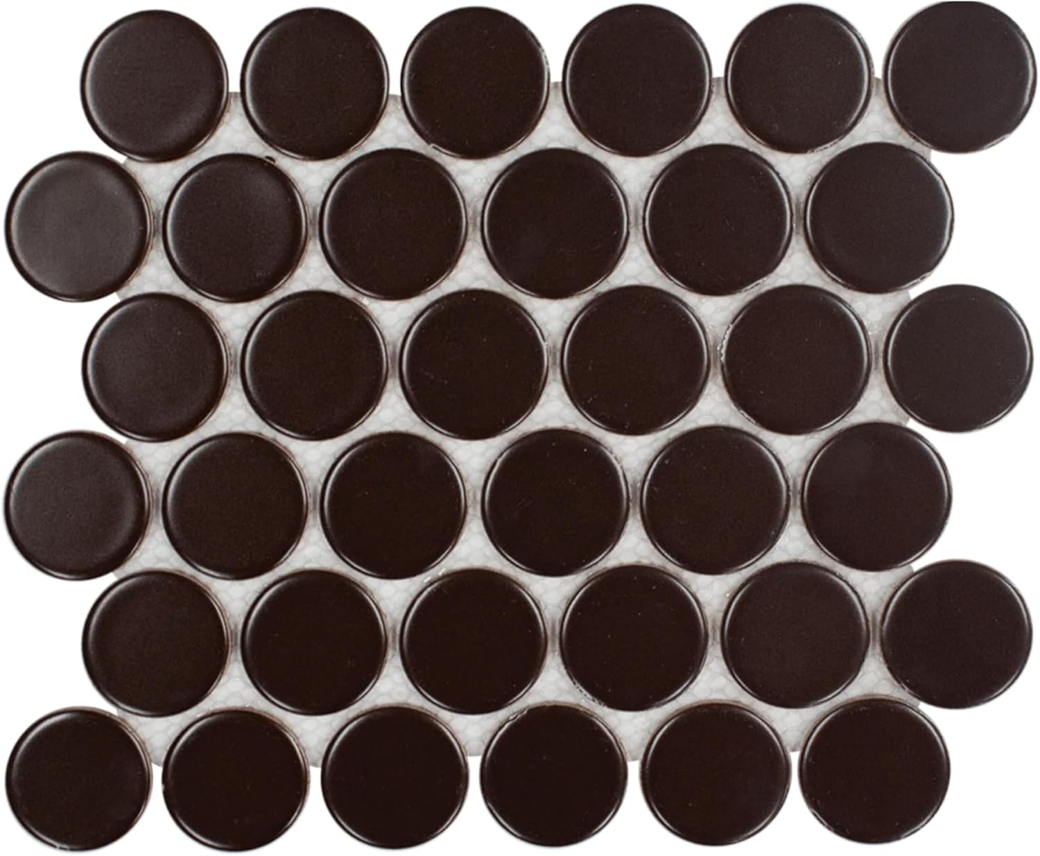 Tenedos 2" Matte Grande Penny Round Porcelain Mosaic Tile for Bathroom, Shower, Kitchen Backsplash, Wall, Floor, Café, Restaurant, Commercial