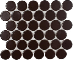 Tenedos 2" Matte Grande Penny Round Porcelain Mosaic Tile for Bathroom, Shower, Kitchen Backsplash, Wall, Floor, Café, Restaurant, Commercial