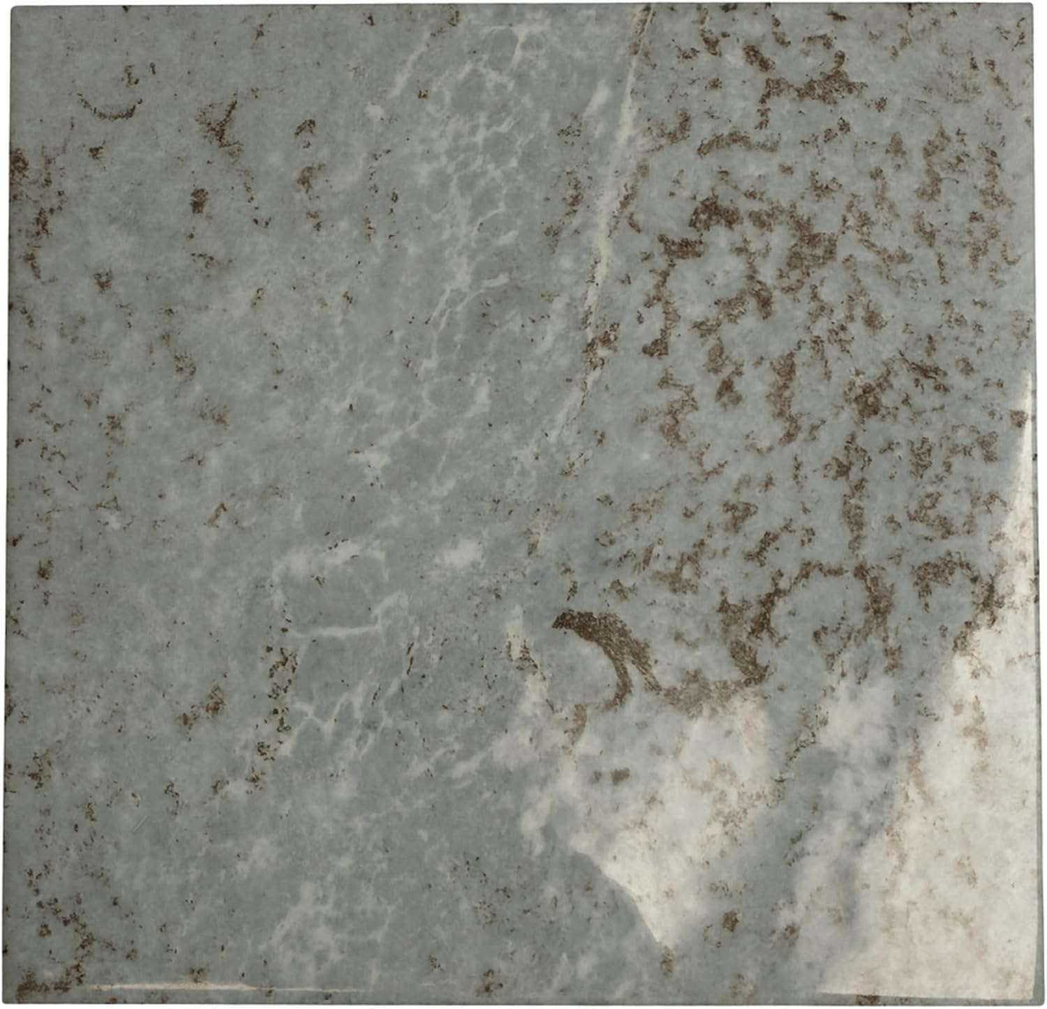 Tenedos HTCPW Blue Marble Look 6"x6" Glossy Porcelain Tile – Polished Stone-Effect Wall & Backsplash Tile for Bathroom Kitchen Shower