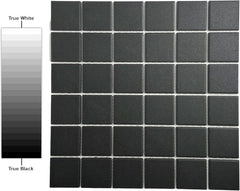 Black Matte Charcoal Porcelain Wall & Floor Tile (1 Sheet)
