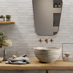 Tenedos Matte Ice Porcelain Subway Tile – 2"x8" Wall and Floor, Backsplash for Kitchen, Bathroom, Shower, Fireplace Accent - Great for Restaurant Hotel Cafe Spa
