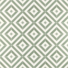 Tenedos Sage Linea 8" x 8" Matte Porcelain Tile for Wall and Floor, Diagonal Stripe Green and White Pattern, Modern Geometric Design, Indoor Outdoor Use