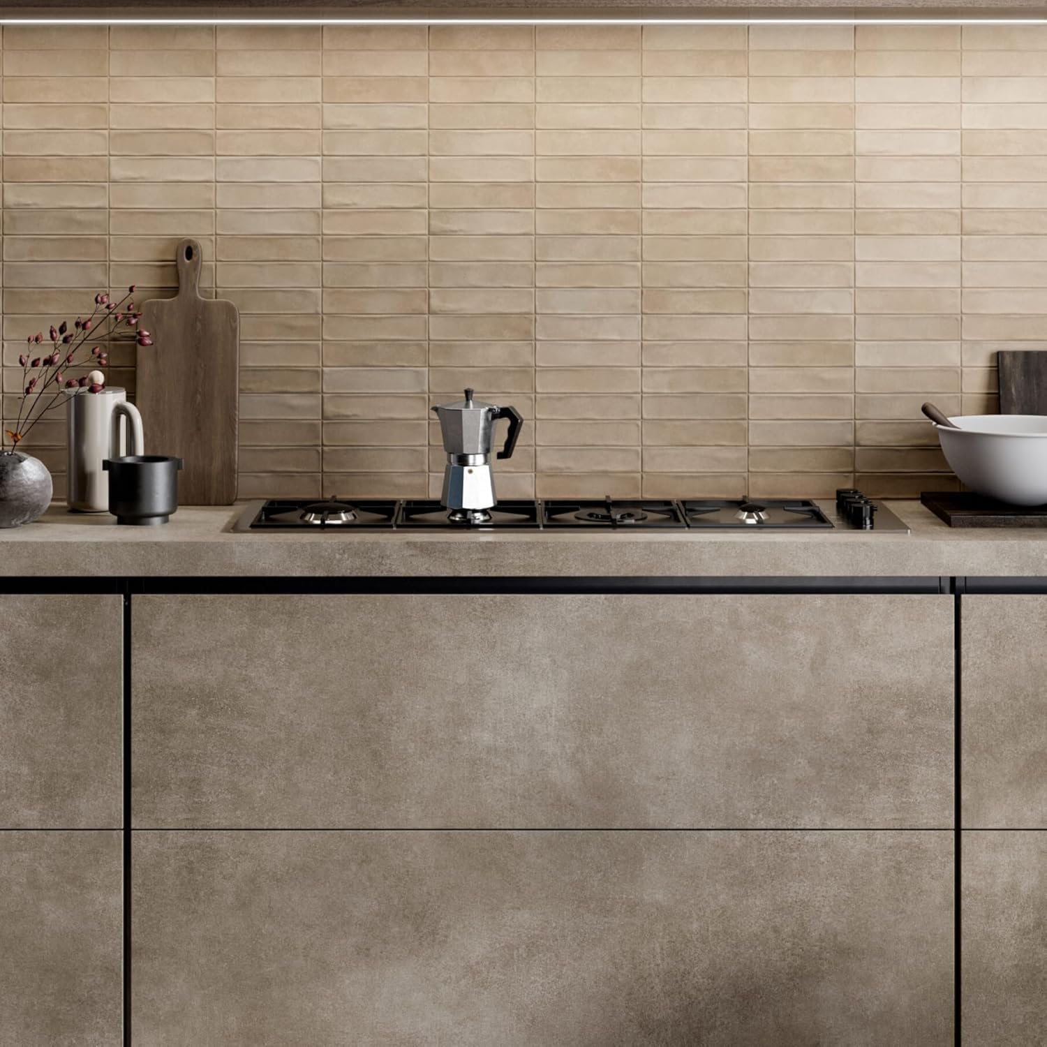 Tenedos Matte Beige Porcelain Subway Tile – 2"x8" Wall and Floor, Backsplash for Kitchen, Bathroom, Shower, Fireplace Accent - Great for Restaurant Hotel Cafe Spa