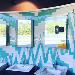 4x12 White Glass Subway Tile