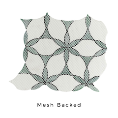 Tenedos Emerald Bloom Glass Mosaic Tile-1 piece