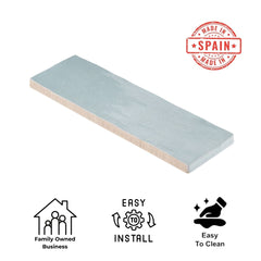 Tenedos HTC184 Ceramic Subway Wall Tile Handmade Look Glossy Glaze for Backsplash Kitchen, Bathroom Shower, Accent Wall (1, Sky Blue)