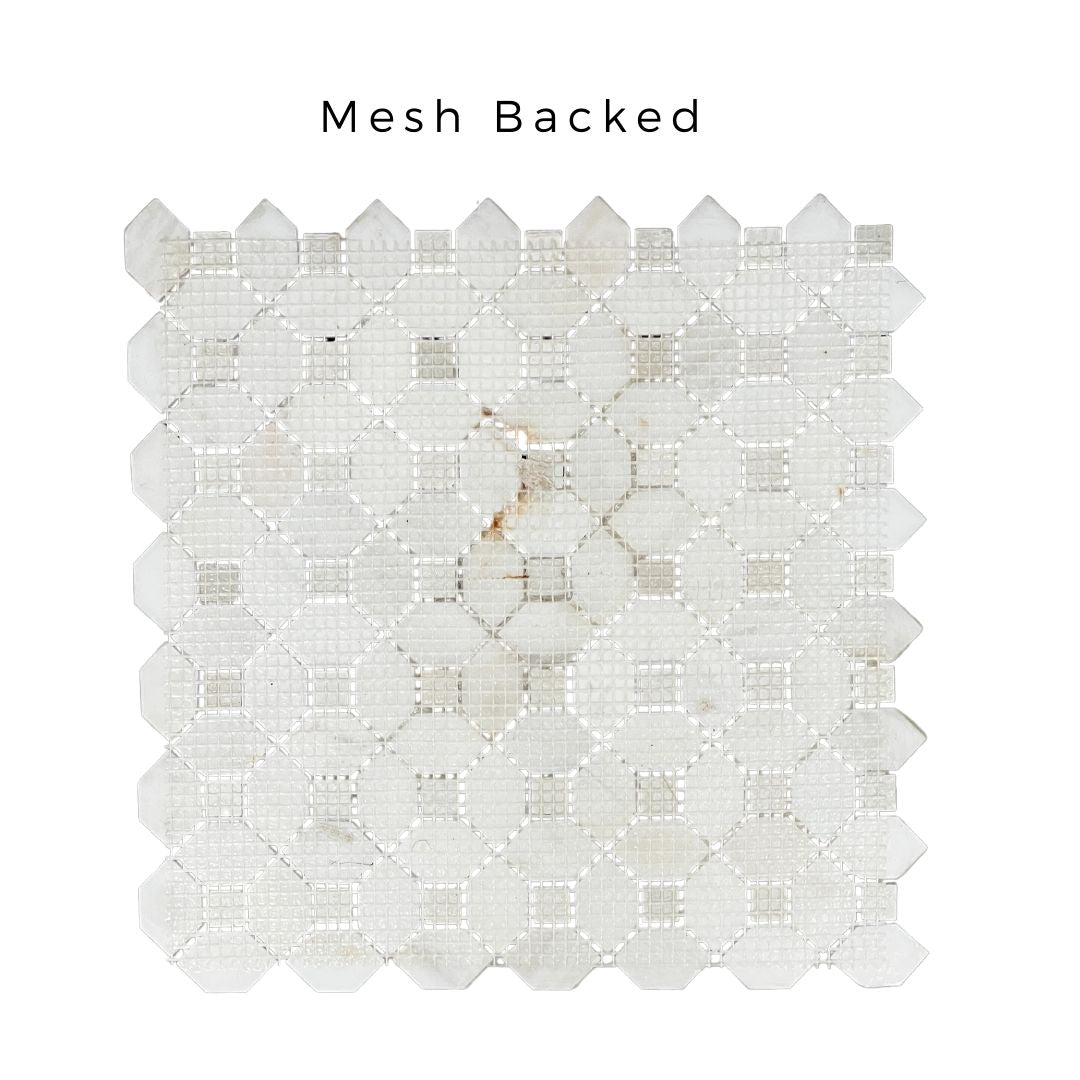 Tenedos HTC195 Golden Diamond Marble Mosaic Tile