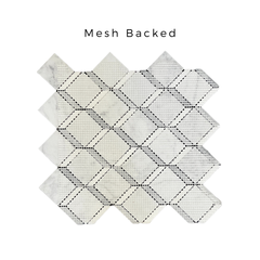 Tenedos HTC191 Silver Prism Marble Mosaic Tile- 1 piece