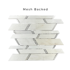 Tenedos Aurora Luxe Chevron Stone Metal Wall Tile-1 piece (Gold)