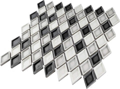 Handmade-Style Gray Diamond Porcelain Wall Tile – For Backsplash & Accent Walls