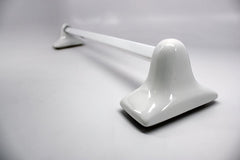 24 Inch White Ceramic Wall-Mounted Towel Bar – Recessed Installation Required