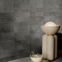 Tenedos Matte Antracite Porcelain Subway Tile – 2"x8" Wall and Floor, Backsplash for Kitchen, Bathroom, Shower, Fireplace Accent - Great for Restaurant Hotel Cafe Spa