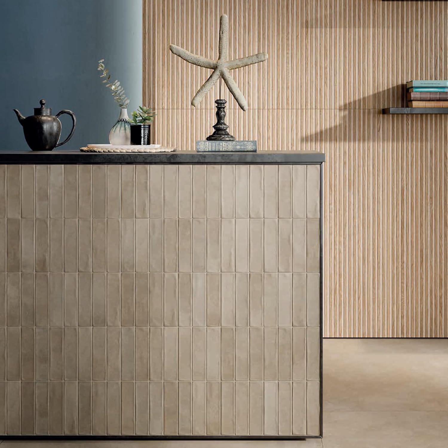 Tenedos Matte Tortora Porcelain Subway Tile – 2"x8" Wall and Floor, Backsplash for Kitchen, Bathroom, Shower, Fireplace Accent - Great for Restaurant Hotel Cafe Spa