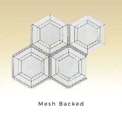 Tenedos HTC151 Pyrite Stone Metal Blend Mesh Mounted Mosaic Tile 10.83 in. x 12.44 in. x 8mm (0.94 sq. ft/Case) (Gold)