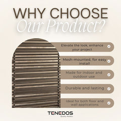 Tenedos Amber Ridge Glass Mosaic Tile