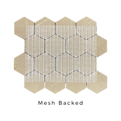 Tenedos Emerald Hexagon Porcelain Mosaic Tile- 1 piece