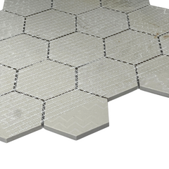 Tenedos Azurite Hexagon Porcelain Mosaic Tile- 1 piece