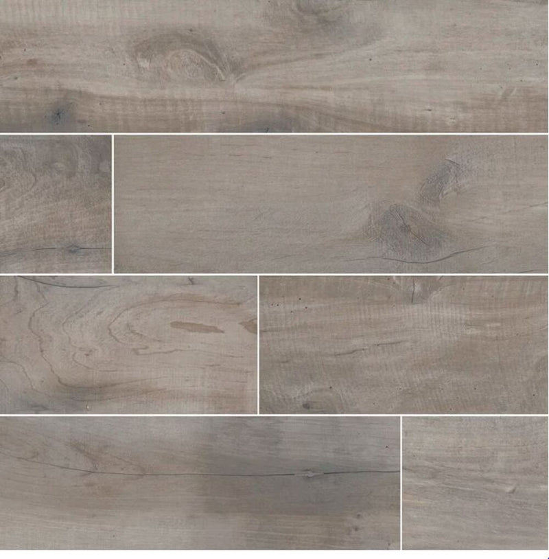 Country River 8x48 Vinyl Flooring Porcelain Wood Look Tile (Box of 10.6 sq.ft)