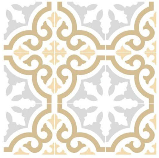 Celeste Square 8x8 Gray White Tan Compact Porcelain Floor Tile for Kitchen Wall, Bathroom Shower, Laundry Room, Accent Wall