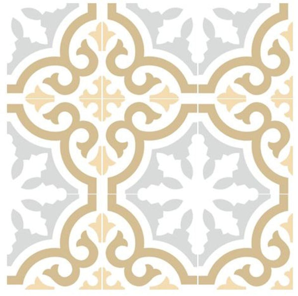 Celeste Square 8x8 Gray White Tan Compact Porcelain Floor Tile for Kitchen Wall, Bathroom Shower, Laundry Room, Accent Wall