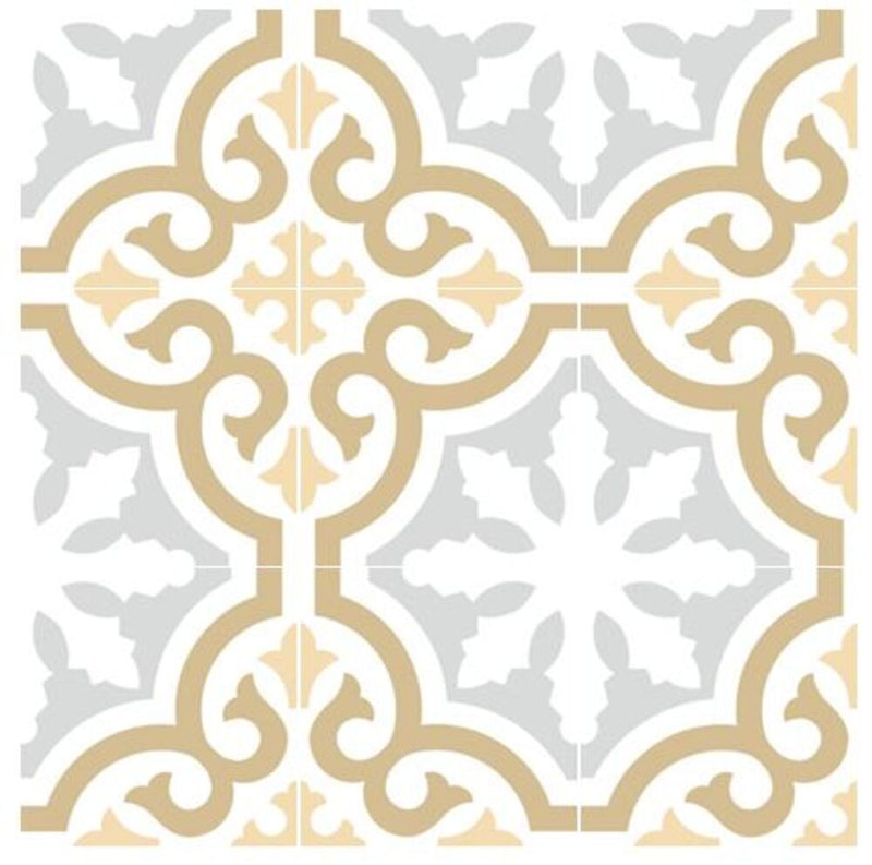 Celeste Square 8x8 Gray White Tan Compact Porcelain Floor Tile for Kitchen Wall, Bathroom Shower, Laundry Room, Accent Wall