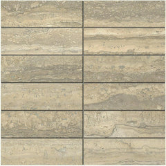 Tenedos Italian Travertine Look Beige Porcelain Tile – 12x12 Satin Finish for Wall, Floor, Bathroom, and Kitchen (5 Sheets, 5 Sqft Total Coverage)