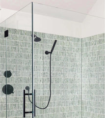 Tenedos Green Mist Honed Marble Tile – 2” x 8” Premium Natural Stone for Bathroom Floor, Shower Walls, Kitchen Backsplash, Fireplace Surround & Indoor Wall/Floor (1 Sheet)