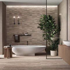 Tenedos Italian Travertine Look Beige Porcelain Tile – 12x12 Satin Finish for Wall, Floor, Bathroom, and Kitchen (5 Sheets, 5 Sqft Total Coverage)