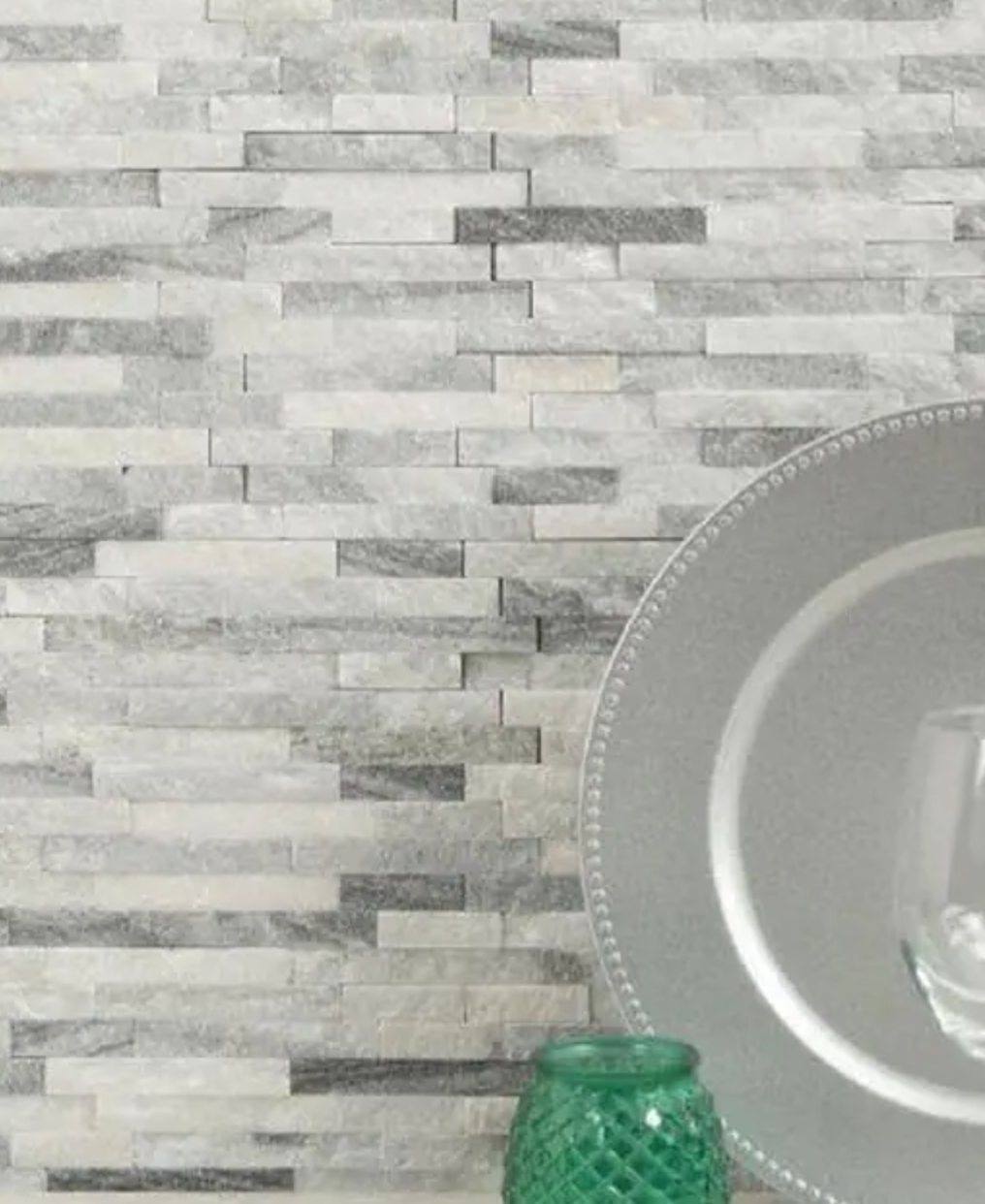 Alaska Gray Split Face 12 in. x 12 in. Textured Marble Floor and Wall Mosaic Tile (1 sq. ft. / each)