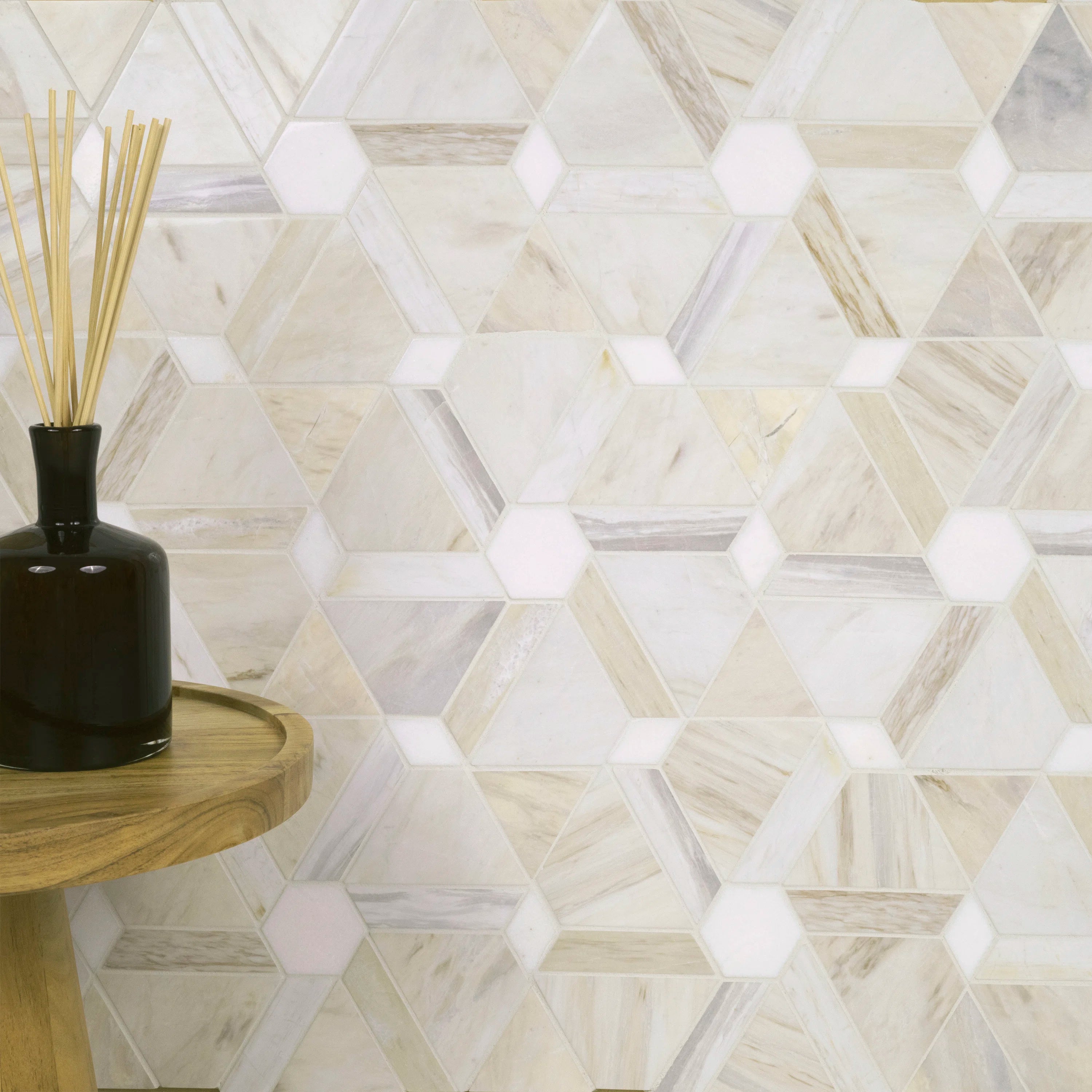 Angora Floralis Mosaic Polished by MSI 10-5/8" x 12-1/2"