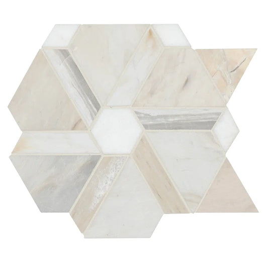 Angora Floralis Mosaic Polished by MSI 10-5/8" x 12-1/2"