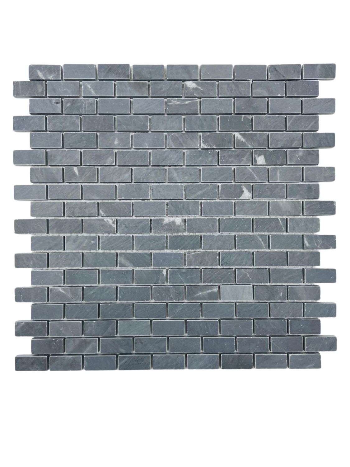 Tenedos Ocean Gray 1x2 Brick Honed Marble Wall Tile