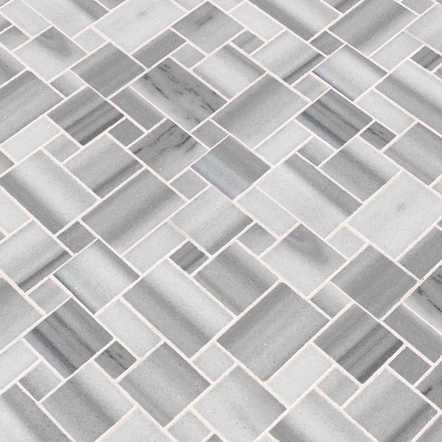 MS International BERGAMO-MP10MM Mesh-Mounted Wall Floor Tile 11.69 x 11.69 in. x 10 mm Mosaic