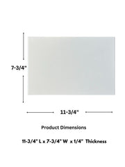 White 8x12 Glossy Ceramic Wall Tile (12 sq. ft. / case - 18 Pieces) for Kitchen backsplash, Bathroom Shower