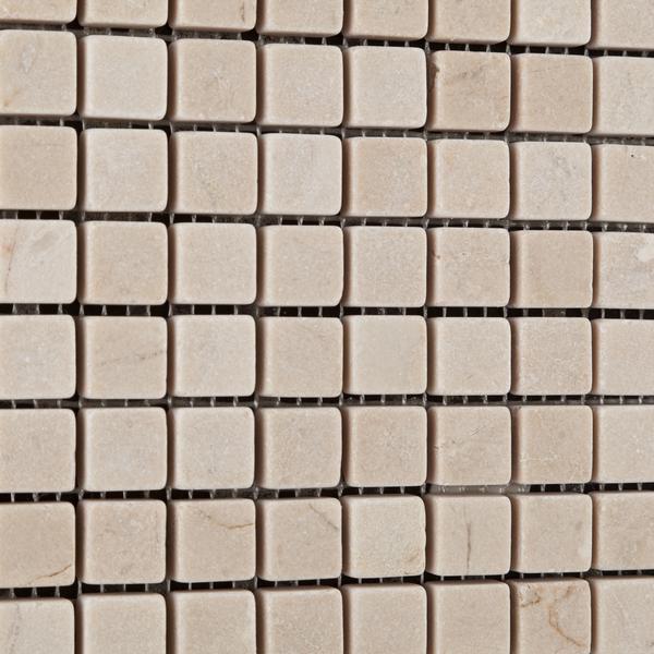 Tenedos Crema Marfil 5/8 x 5/8 Tumbled Mosaic Tile