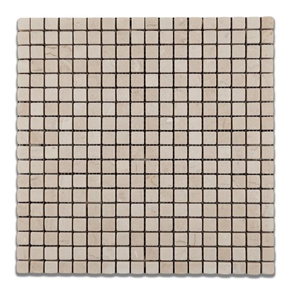 Tenedos Crema Marfil 5/8 x 5/8 Tumbled Mosaic Tile