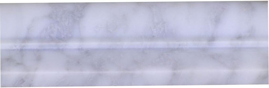 Carrara White Honed Marble Chair Rail Molding 2x12 Wall Tile