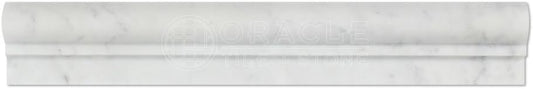White Bianco Carrara Marble 2x12 Ogee Chair Rail Liner Trim Wall Tile