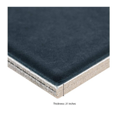 Bay Blue Beveled Subway 12 in. x 12 in. Ceramic Mesh-Mounted Mosaic Wall Tile by MSI (1 sq. ft./Each)